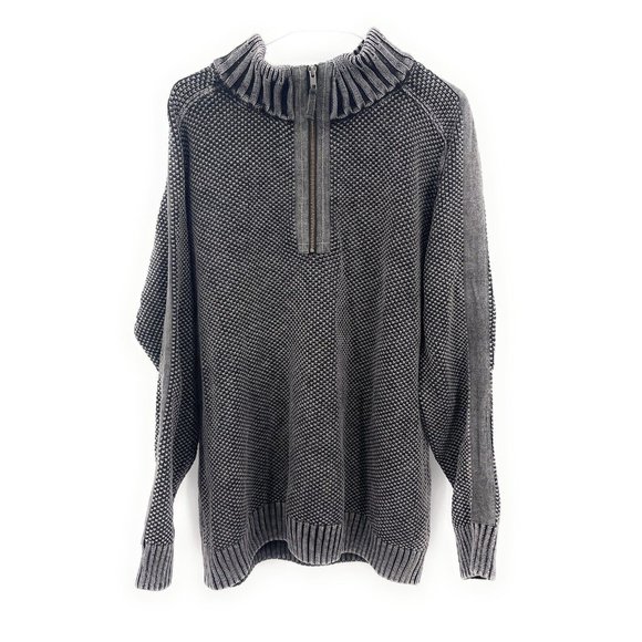 Carbon Sweaters Carbon 2 Cobalt Mens Sweater Xl 4 Zip Chunky Cable